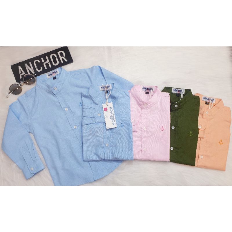 เสื้อเชิ้ตเด็กเเขนยาวคอจีน*1-8ขวบสีพาสเทล*งานหลักร้อยหล่อหลักล้านทางนี้คร่า
