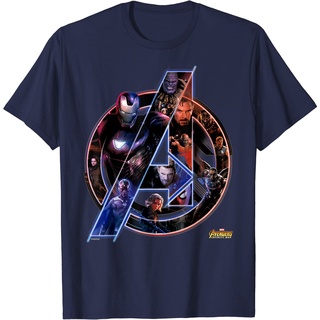 เสื้อยืดผ้าฝ้ายพรีเมี่ยม เสื้อยืด พิมพ์ลาย Marvel Avengers Infinity War Neon Team สําหรับผู้ชาย