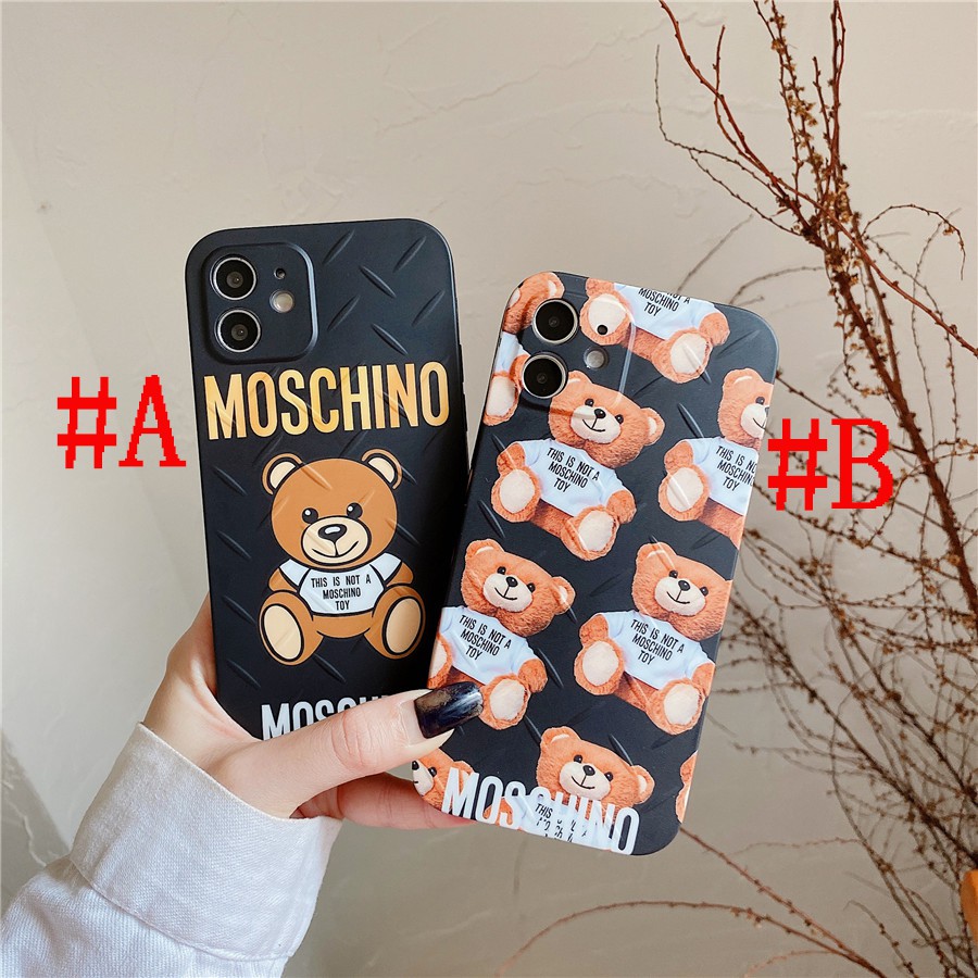 เคสไอโฟน เคสซ ล โคน Iphone 12 Pro Max 12 Mini Iphone 11 Pro Max X Xr Xs Max 7 8 Plus Cartoon Moschino Bear Silicone Case Shopee Thailand