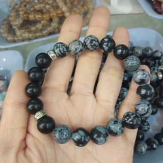 Snowflake jasper 🔥สร้อยข้อมือหินนำโชค 10mm