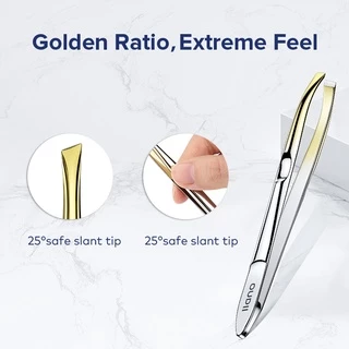 Llano Professional แหนบทอง – น้ํายาล้างคิ้วสแตนเลส Lash Tweezer