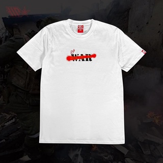 เสื้อยืดผ้าฝ้ายพิมพ์ลายแฟชั่น50gs    แต่     ราคา  A.M.P. เสื้อสกรีนลาย “NO WAR” TEE