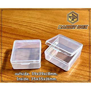 กล่องพลาสติก  ขนาด 39x39x18 mm. จำนวน 10 ชิ้น