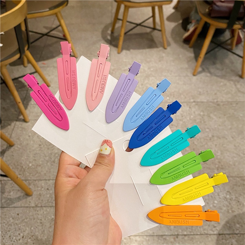 Hair Clips & Hair Pins 7 บาท กิ๊บติดผมโลหะสีลูกกวาดสไตล์เกาหลีน่ารักสําหรับผู้หญิง Fashion Accessories