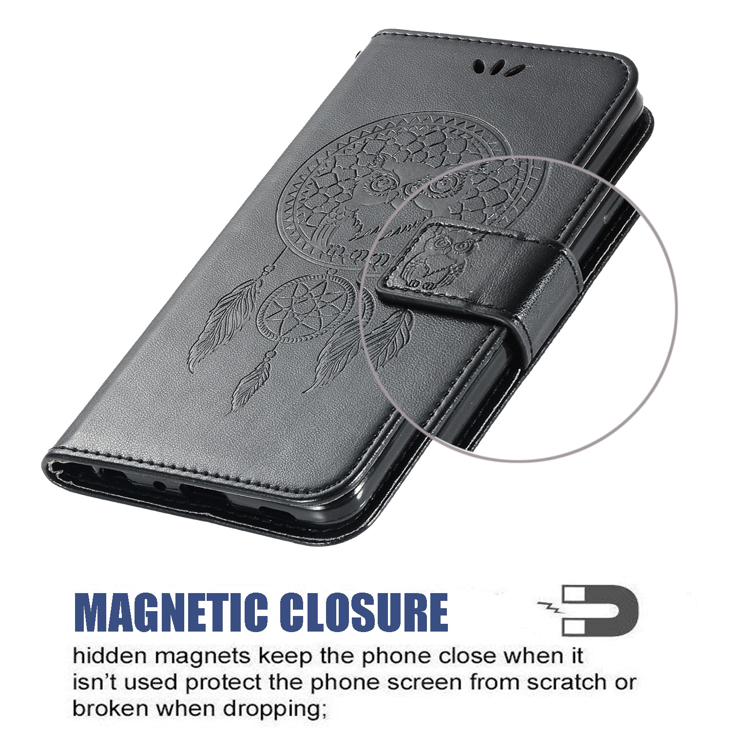 Custodia A Portafoglio Con Flip Cover Per Sony Xperia XA2 - Pelle Ecologica Con Supporto E Slot Per Carte, Chiusura Magnetica