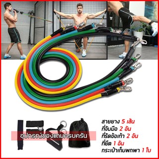 ยางยืดออกกำลังกาย - Resistance band 11 pcs