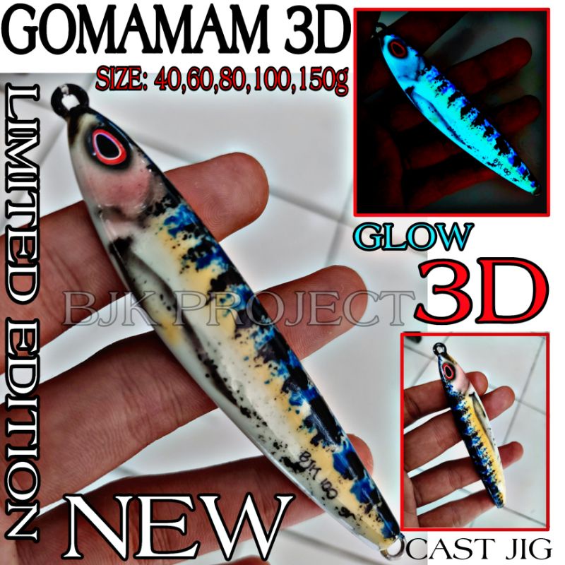 METAL JIG GOMAMAM 100g FULL GID BLUE TOSCA BJK