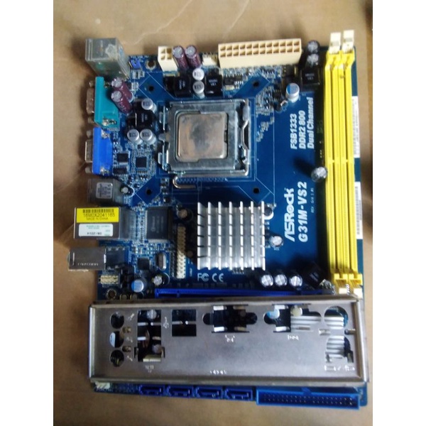 Asrock G31M-VS2 Socket 775 ddr2 พร้อม CPU e4400 และพัดลม