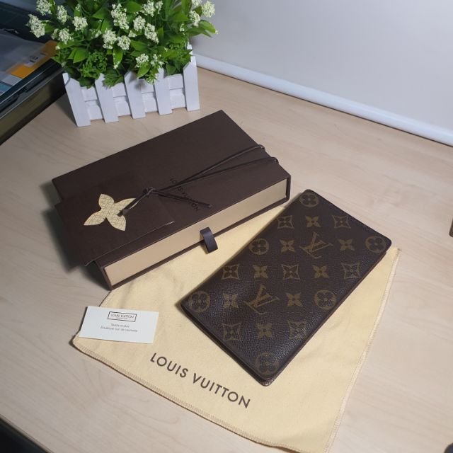 LV Louis Vuitton monogram long wallet ของแท้ มือสอง ปี 2013 อุปกรณ์ครบ