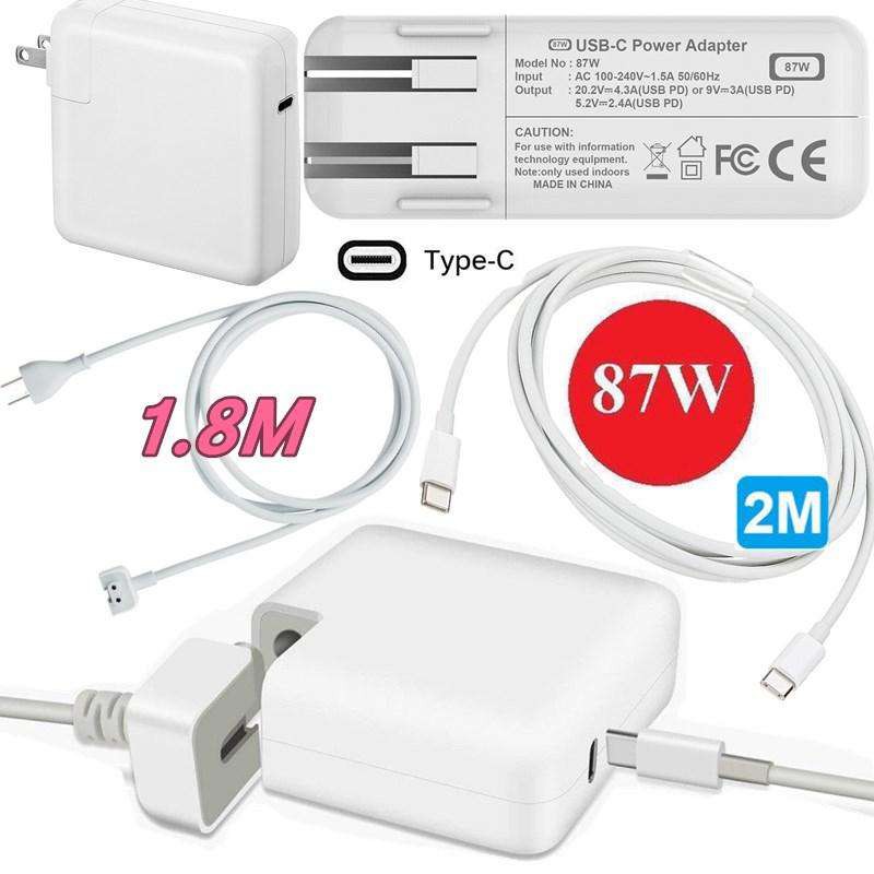 87w USB Type-C Power Adapter,New Macbook Charger With USB-C to USB-C Charge Cable