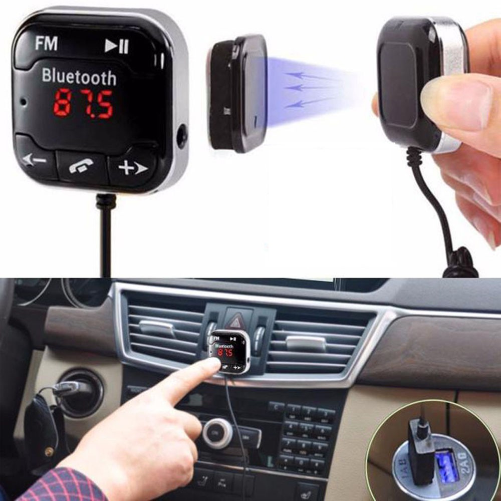LCD Handsfree Dual USB Car Charger Kit FM Transmitter