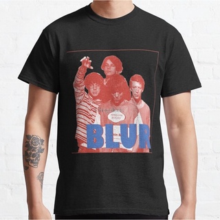 ผ้าฝ้ายคอกลมเสื้อยืด พิมพ์ลายวง Blur สําหรับผู้ชายfrom S-4XL