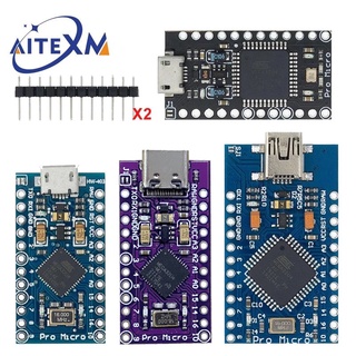 Micro บอร์ดโมดูลควบคุมไมโคร USB ATMEGA32U4 5V 16MHz สําหรับ Arduino ATMEGA32U4-AU MU Pro Mini