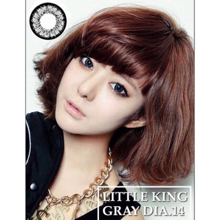 คอนแทคเลนส์ รุ่น Mini King สีเทา/ตาล gray/brown มีค่าสายตาปกติ (0.00)