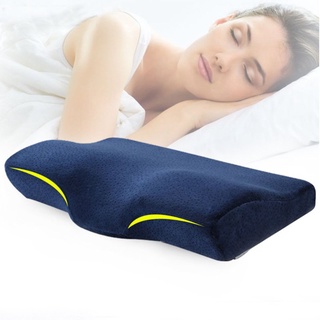 【บลูไดมอนด์】Orthopedic Memory Pillow for neck pain &amp;amp; neck protection Slow Rebound Memory Foam Pillow Health Care Cer