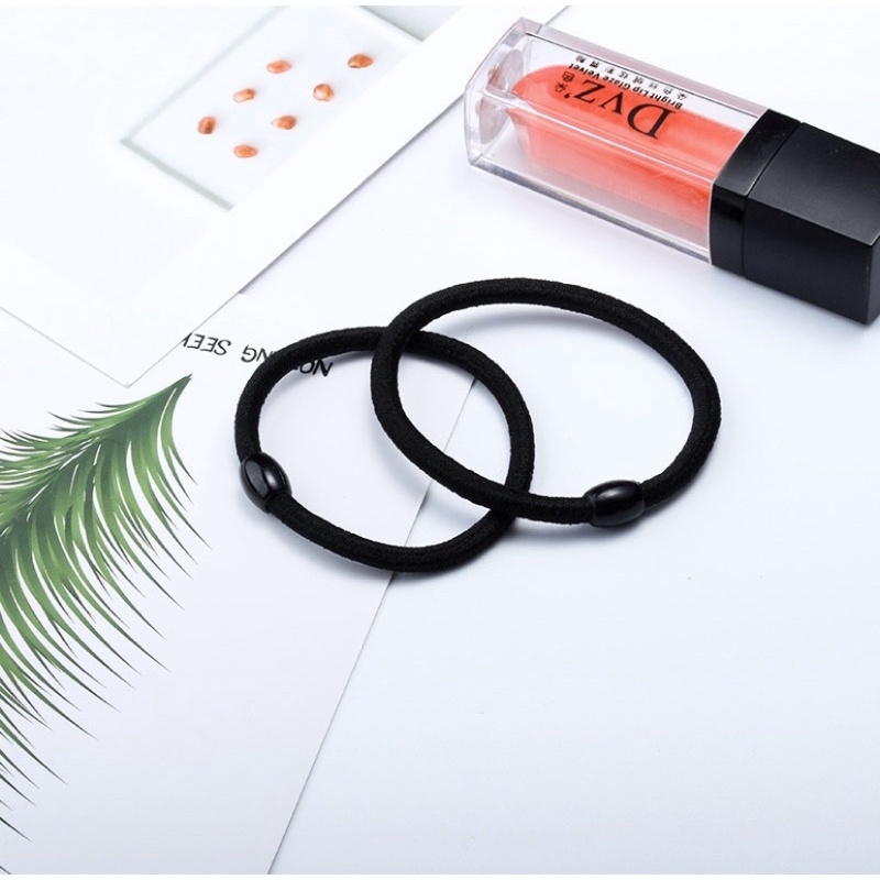 Jolie Wiwii_ พร้อมส่ง ยางรัดผมสีดำ เส้นละ 1 บาท ยืดหยุ่นสูง (ขายขั้นต่ำ 10 เส้น)