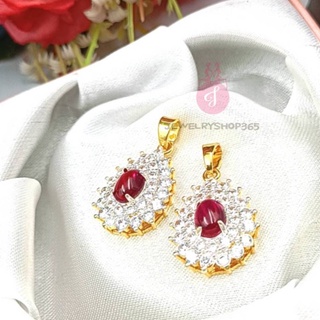 jewelryshop365 K382 จี้หยดน้ำ จี้เพรชแฟชั้น จี้ใส่สร้อย จี้สวยๆ งานฝังเพชร ใส่ติดตัว