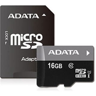 ADATA 16GB Premier microSD UHS-I Class10 with SD Adapter (AUSDH16GUICL10-RA1)