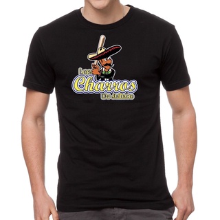 ผ้าฝ้ายคอกลมเสื้อยืดเบสบอล ผ้าฝ้าย 100% พิมพ์ลาย Charros De Jalisco สําหรับผู้ชายfrom S-4XL