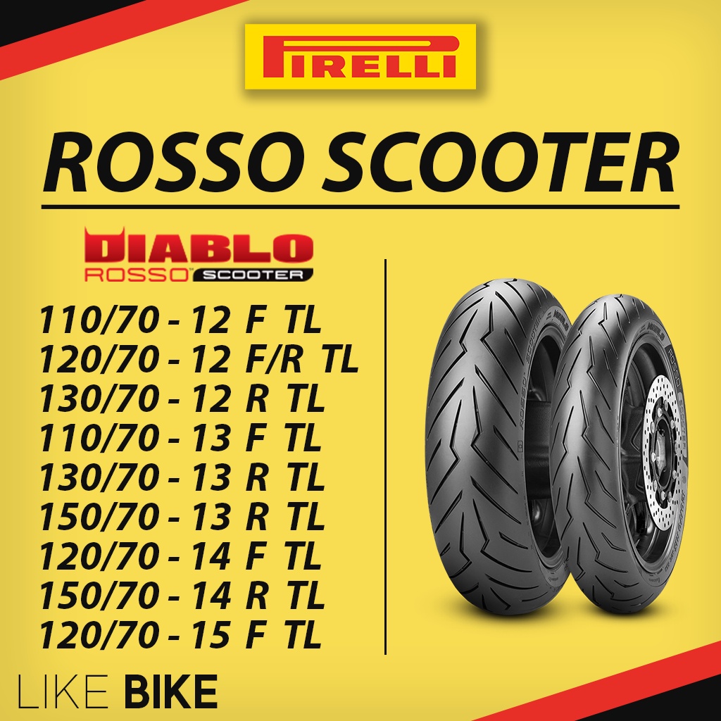 ยาง Pirelli Diablo Rosso Scooter ขอบ 12 13 14 15 พีรารี่ ยางรถมอเตอไซค์ NMAX XMAX MSX FILANO อื่นๆ