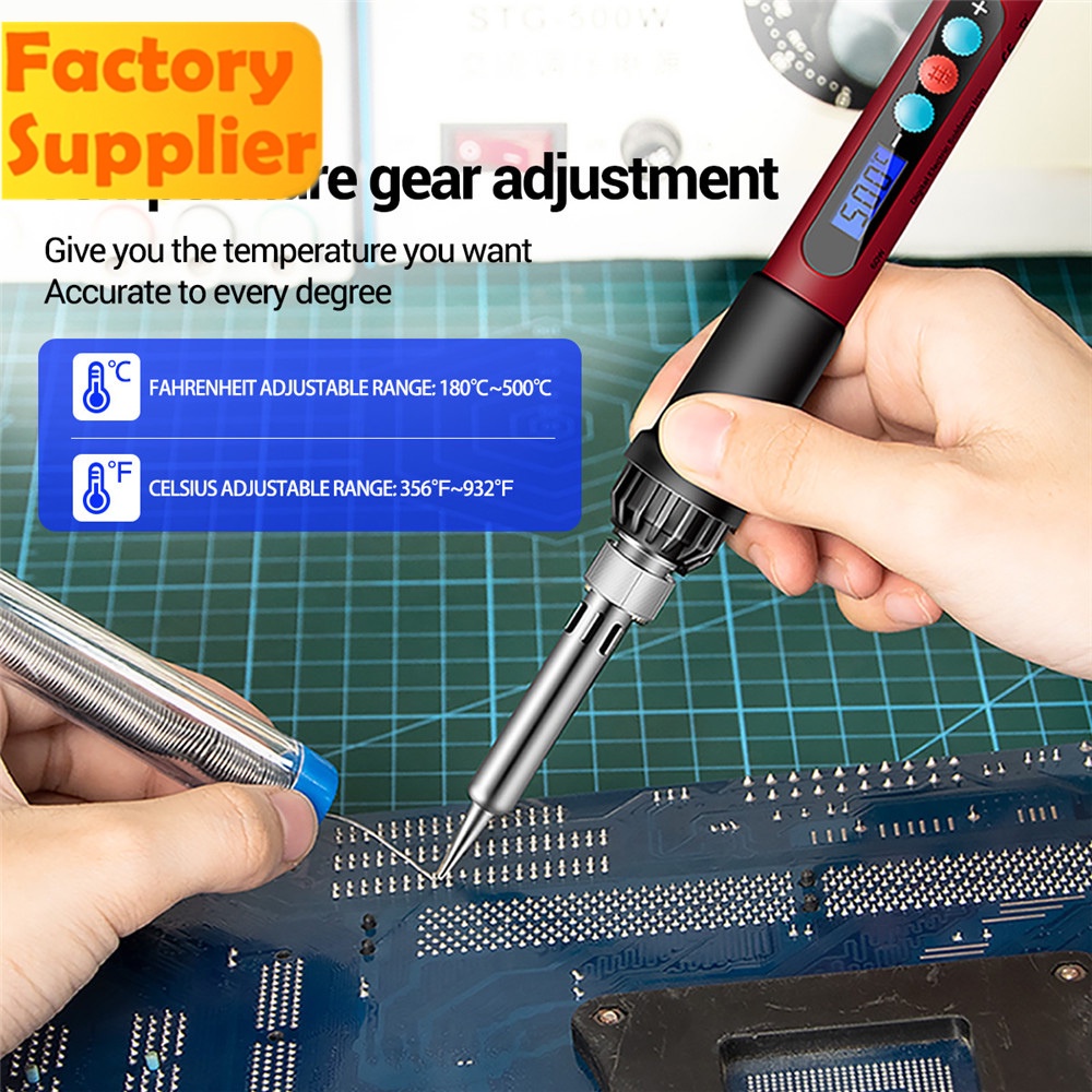 Sl101 หัวแร้งบัดกรีไฟฟ้า หน้าจอดิจิทัล 60W ปรับอุณหภูมิได้