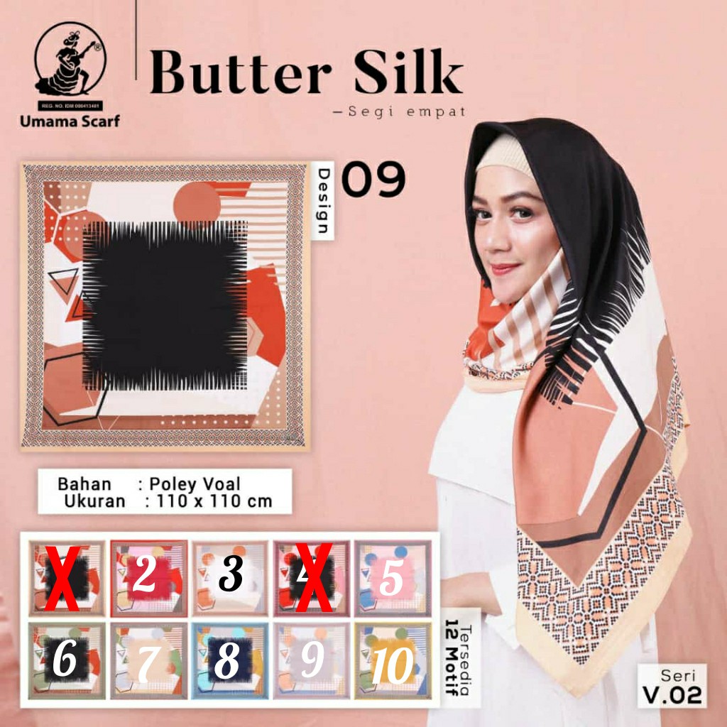 MD SHOP Square BUTTER SILK 09 โดย UMA SCARF