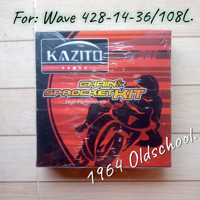 ชุดโซ่สเตอร์ KAZITO  (428-14-36T /1o8L)สำหรับรถ Wave110i/Wave125,Msx,W100s (ubox)Dream125