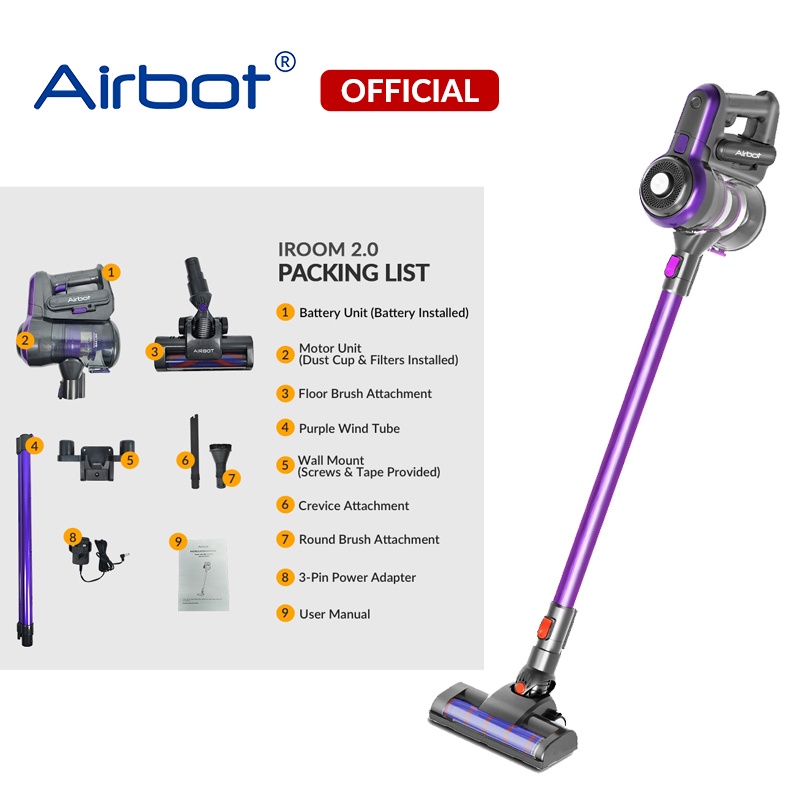Airbot iRoom 2.0/iRoom1.0 Accessories เครื่องดูดฝุ่นไร้สายจอแสดงผล โปรดอ่านรายละเอียดก่อนทำการสั่งซื้อ