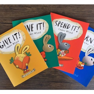 หนังสือชุด Money Bunny 4 เล่ม นิทานภาษาอังกฤษ สอนเรื่องของเงิน การใช้จ่าย การหาเงิน และการออมเงิน สำหรับเด็ก