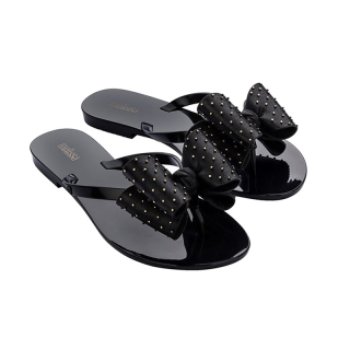 MELISSA รุ่นHARMONIC SWEET IV AD 33353 (BLACK) รองเท้าส้นแบน รองเท้าลำลอง รองเท้ารัดส้น เมลิสซ่า