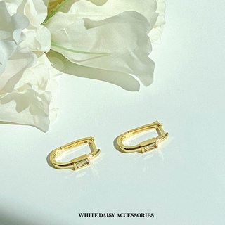 White Daisy Myra Earring 18K Gold plated (ต่างหู)