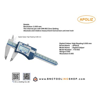 Digital Caliper APOLIZ 110-052