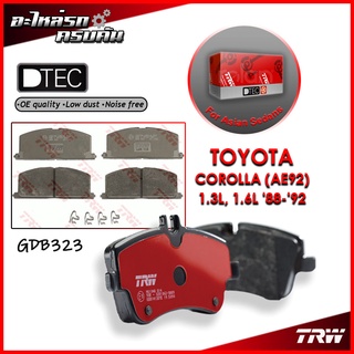 TRW ผ้าเบรคหน้า COROLLA (AE92) 1.3L, 1.6L 88-92 (GDB323)