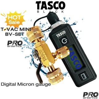 TASCO ™  ดิจิตอลไมครอนเกจพร้อมบอลวาล์ว3ทาง TB635 TASCO BLACK รุ่นT-VAC MINI-BV-SET