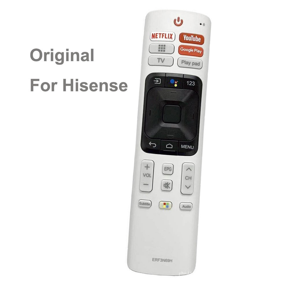 ยี่ห้อใหม่ของแท้ ERF3N69H สําหรับ Hisense 4K สมาร์ททีวีรีโมทคอนโทรลพร้อม NETFLIX YouTube Google Play