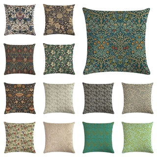 ปลอกหมอน ผ้าลินิน ลาย The Art of William Morris ขนาด 45x45 ซม. สําหรับตกแต่งบ้าน รถยนต์