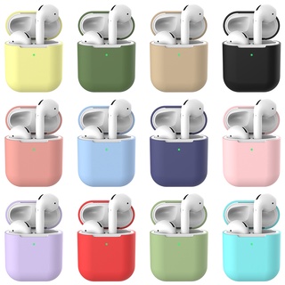 เคสหูฟังบลูทูธไร้สาย ซิลิโคน TPU สีแคนดี้ สําหรับ Airpods 2 2nd