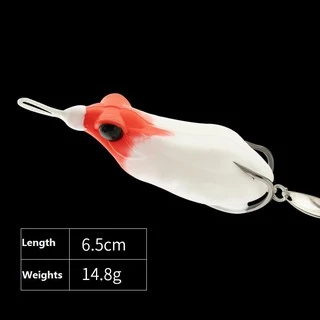 1 ชิ้นตกปลากบ Lure 5 ซม./10g 6.5 ซม./15g เหยื่ออ่อน Trough Hook Topwater Swimbait Bass Tackle