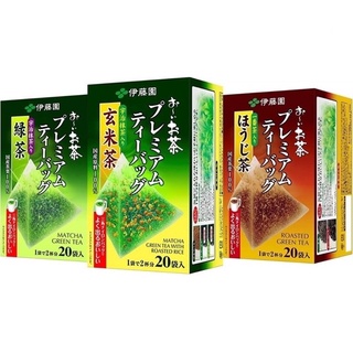 Itoen ปิรามิด Genmaicha Premium Green tea ชาเขียวชงน้ำร้อนพร้อมดื่ม 20 ซอง