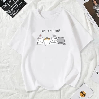 เสื้อยืดผู้หญิงแฟชั่นสาวลายการ์ตูนน่ารักโอเวอร์ไซส์เสื้อผ้าแฟชั่นส่วนยาวหลวมของเวอร์ชั่นเกาหลีสวมใส่สบายมากA58