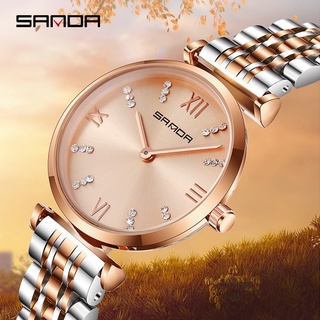 SANDA 235 Super Slim Rose gold Stainless Steel Watches Women Top Brand Luxury Casual Clock Ladies Wrist Watch Relogio Fe