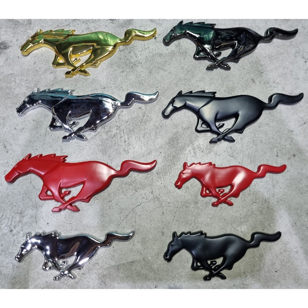 โลโก้ม้า ฟอร์ด แต่งรถยนต์ มีกาว / ขาติดกระจังหน้า FORD ranger raptor everest Mustang GT Running Hors