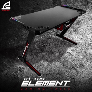 [Coins คืน 379‼️]โต๊ะเกมมิ่ง SIGNO E-SPORT GT-100 ELEMENT GAMING TABLE โต๊ะคอมพิวเตอร์มีไฟ Rgb มีที่แขวนหูฟัง ที่วางแก้ว