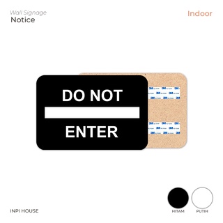 ป้าย Dont enter - dont enter room - ป้ายติดผนัง - สีดําและสีขาว