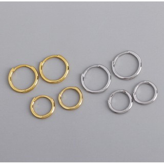 019-littlegirl gifts-ต่างหูห่วงเงินแท้(หนา 2 mm) Hoop earrings 𝗦𝗶𝗹𝘃𝗲𝗿 𝟵𝟮𝟱