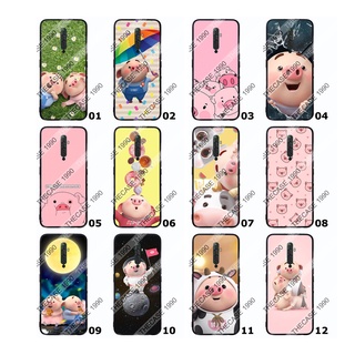 Oppo Reno 2 Reno 2F Reno 2Z Reno 4 Reno 5 เคสสกรีน เคสมือถือ รามลาย หมู การ์ตูนหมู พร้อมส่ง