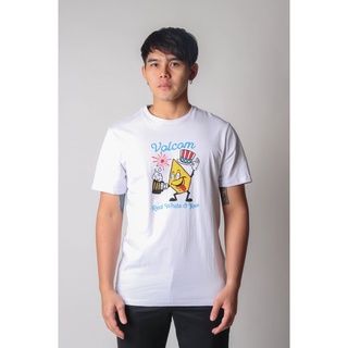เสื้อยืดผ้าฝ้ายระบายอากาศVOLCOM เสื้อยืดผู้ชาย VAF522008APAC BREW SS TEEถูกสุดๆS-5XL
