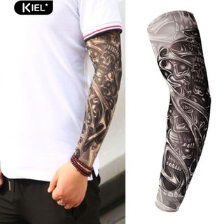 ※Unisex การป้องกันรังสียูวีที่ยืดหยุ่นการขี่จักรยานปลอมบนแขนแขน Tattoo