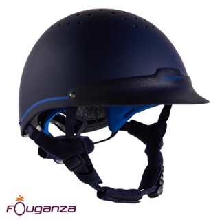 หมวกขี่ม้า FOUGANZA หมวกกันน็อคสำหรับขี่ม้า รุ่น 120 (สีกรมท่า/น้ำเงิน) / FOUGANZA 120 Riding Helmet - Navy/Royal Blue