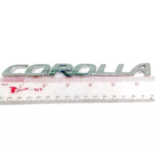 โลโก้ TOYOTA COROLLA สีโครเมี่ยม  โลโก้ TOYOTA COROLLA สีโครเมี่ยม